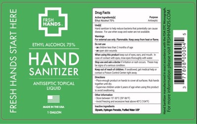 1 Gallon Label (Frsh Hands 1 Gallon)
